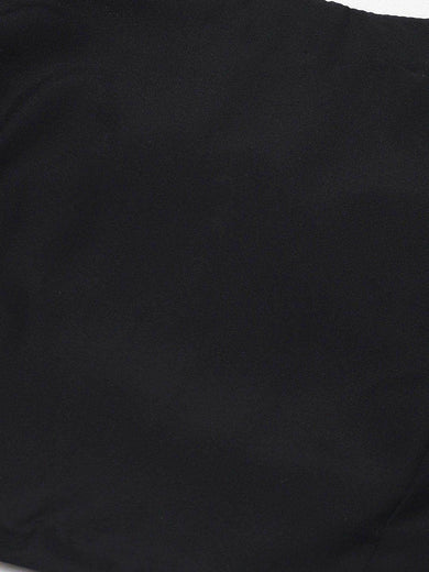 Black & White Solid Semi-Stitched Myntra Lehenga & Unstitched Blouse with Dupatta